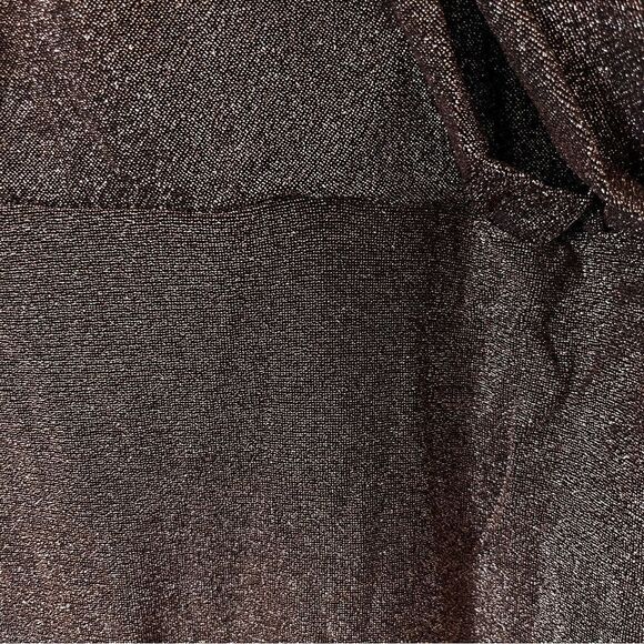 SHEIN BAE Bronze Plus Surplice Neck Wrap Knot Glitter Dress - Picture 7 of 11